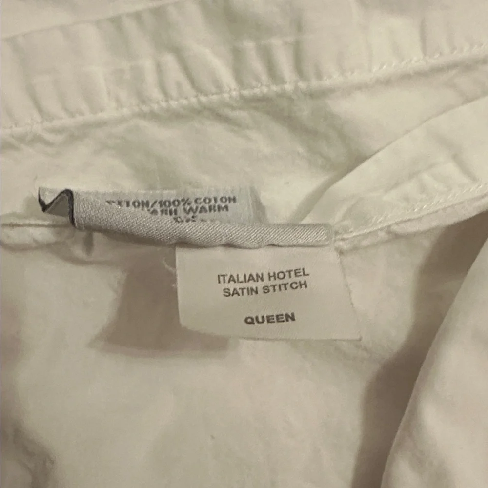 Restoration Hardware Italian Ivory Hotel Satin Queen Flat Sheet